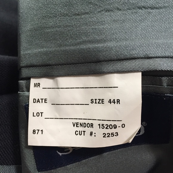 Stafford Blazer Men’s 44R Navy Blue Gold Crest Buttons Polyester Wool (Read) - Picture 8 of 14